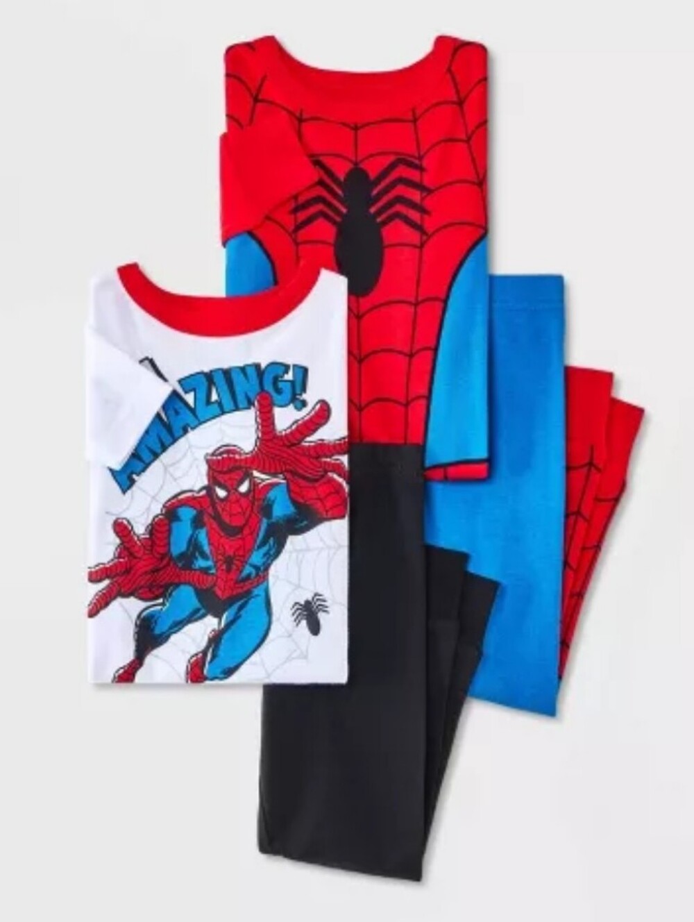 Spider-Man 2 Pack Pajama Set - Red, Blue & Black